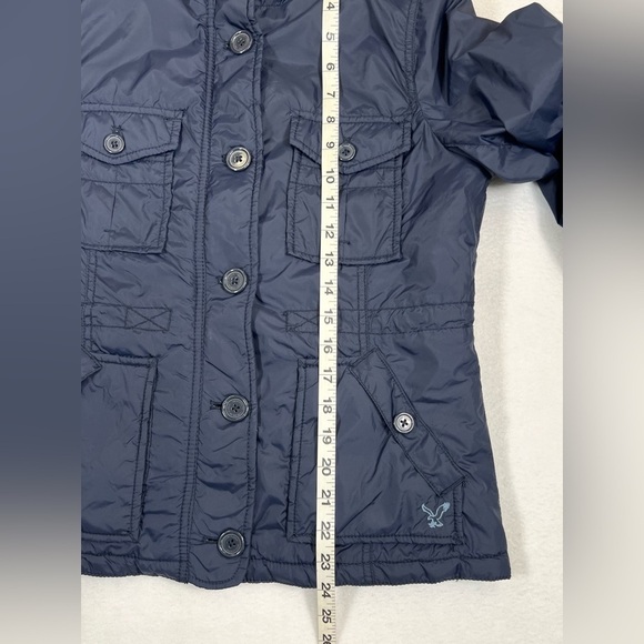 AMERICAN EAGLE OUTFITTERS‎ Utility Quilted Interior Full Zip Jacket Navy Small - Picture 11 of 13